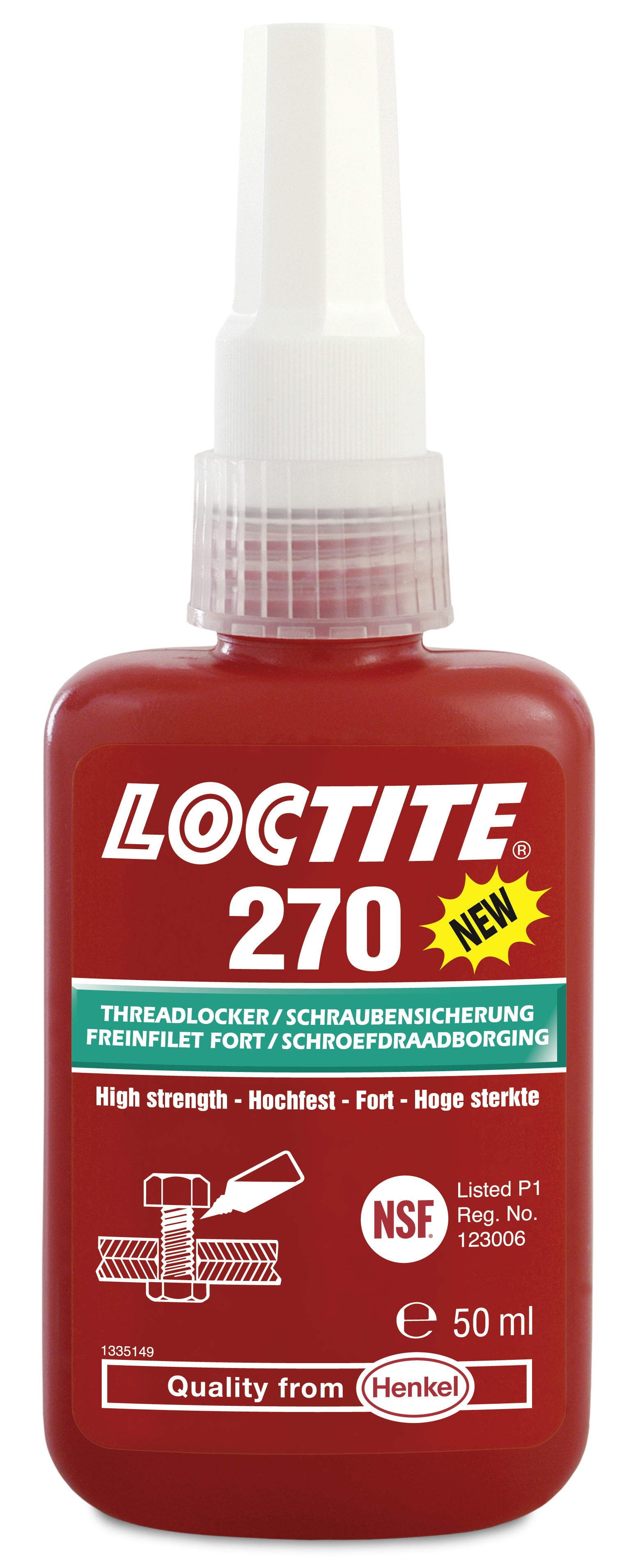 Фиксатор резьбы высокопрочный Loctite 270 50мл